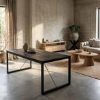 Eettafel Britt Zwart 220, Ophalen of Verzenden, Nieuw