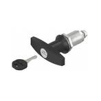 Slot T-greep 40mm zwart met cilinder, Ophalen of Verzenden, Nieuw