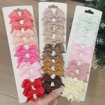 Set van 10 Handgemaakte Strikjes Haarclips voor Baby Meisjes, Verzenden, Nieuw