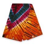 Afrikaanse stof - Oranje Tie Dye - Polycotton - 1 yard, Ophalen of Verzenden, Nieuw