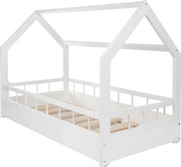Veilig Kinderbed Grenenhout Wit | A-kwaliteit | Beste Prijs, Nieuw, 70 tot 85 cm, Lattenbodem, 140 tot 160 cm