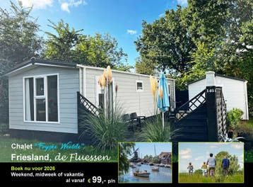 Luxe Chalet te huur !! Op 5* camping De Kuilart Friesland!, 2 slaapkamers, Recreatiepark, Friesland, Chalet, Bungalow of Caravan
