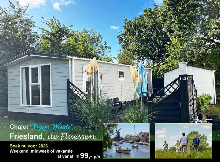 Luxe Chalet te huur !! Op 5* camping De Kuilart Friesland!, Vakantie, Vakantiehuizen | Nederland, Recreatiepark, Friesland, Aan meer of rivier