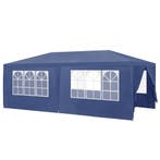 Paviljoen partytent met 6 zijwanden 6x3x2,55 m donkerblauw, Verzenden, Nieuw