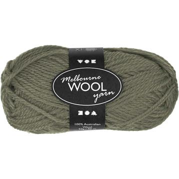 Melbourne wolgaren, L: 92 M, donkergroen, 50 gr/ 1 bol, Nieuw
