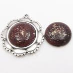 1 x Polaris Cabochon 20 mm Jais Brown (Cabochons en camée), Ophalen of Verzenden, Nieuw, Overige typen