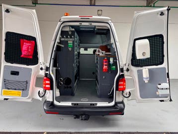 Volkswagen Transporter L2H3 | Financial Lease voor 275 p/mn, Stof, Gebruikt, Overige carrosserieën, Wit