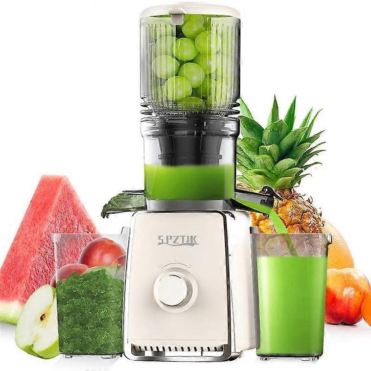 Slowjuicer - Sapcentrifuge - Groenten en fruit - Wit - SPZTJ, Witgoed en Apparatuur, Juicers, Zo goed als nieuw, Verzenden