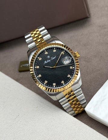 Mathey-Tissot - Black linen Dial Date - Zonder minimumprijs, Nieuw