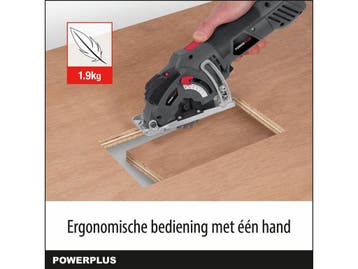 Powerplus POWE30040 Invalzaag - 500W - Ø85mm - Incl., Verzenden, Zo goed als nieuw, Powerplus
