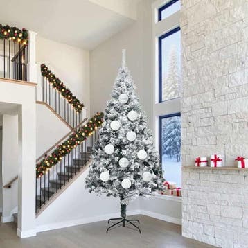 vidaXL Kerstbal Set XXL 4 st Wit Ø 20 cm Kunststof, Verzenden, Nieuw