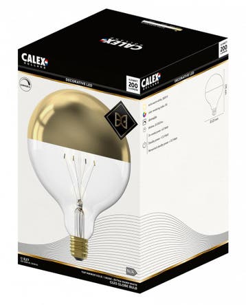 OP=OP Calex LED Kopspiegel Goud G125 E27 4W 200lm 1800K d..., Ophalen of Verzenden, Nieuw