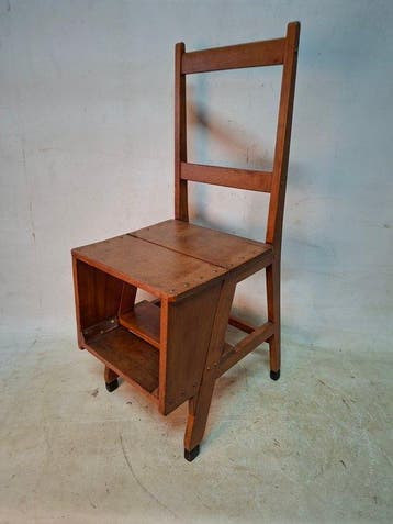 Trapje - Hout - Bibliotheektrapje/stoel