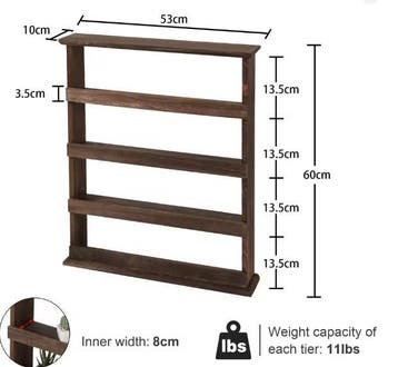 Zwevende 4-Lagen Houten Opbergplank, Huis en Inrichting, Kasten | Wandmeubels, Verzenden, Nieuw