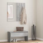 vidaXL Garderobe set bewerkt hout grijs sonoma eikenkleurig, Verzenden, Nieuw