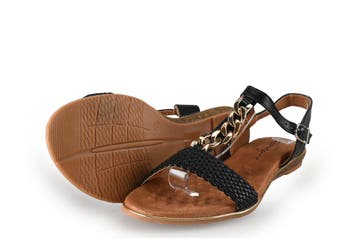 Dolcis Sandalen in maat 38 Zwart, Dolcis, Verzenden, Zwart, Sandalen of Muiltjes