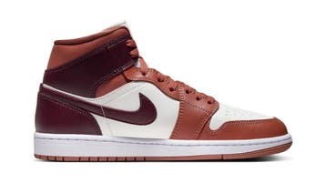 Nike Jordan 1 Mid Sneakers Dames Roze/Bordeaux - 37.5, Ophalen of Verzenden, Nieuw