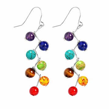 Fako Bijoux - Oorbellen - Chakra Reiki - Multicolour 1, Verzenden, Nieuw