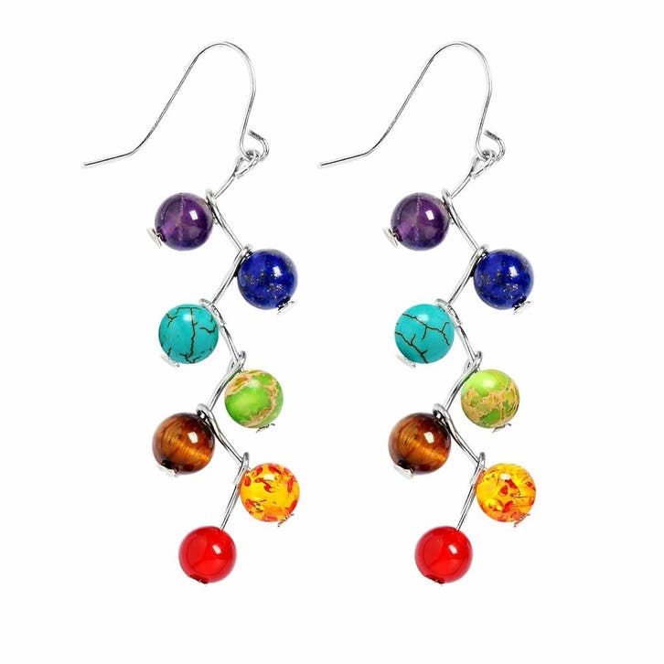 Fako Bijoux - Oorbellen - Chakra Reiki - Multicolour 1, Sieraden, Tassen en Uiterlijk, Oorbellen, Verzenden