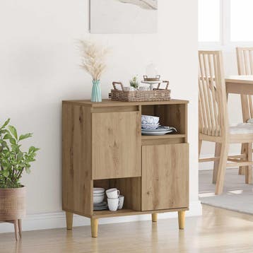 vidaXL Dressoir artisanaal eikenkleurig 35 x 60 x 70 cm, Verzenden, Nieuw, Overige houtsoorten, Minder dan 50 cm