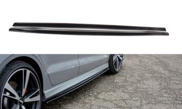 Zijskirts Diffusers Audi RS3 8V FL Sedan Glanzend Zwart, Ophalen of Verzenden, Nieuw
