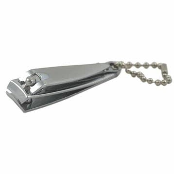 Nagelknipper (hand) met ketting - 9mm - verchroomd, Verzenden, Nieuw