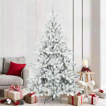 vidaXL Kunstmatige Inklapbare Kerstboom Wit 210 cm PVC en, Verzenden, Nieuw