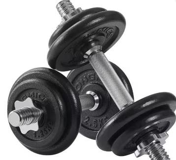 Complete Gewichten Set 20kg – Dumbbells of Barbell Combinati, Sport en Fitness, Fitnessmaterialen, Verzenden, Nieuw