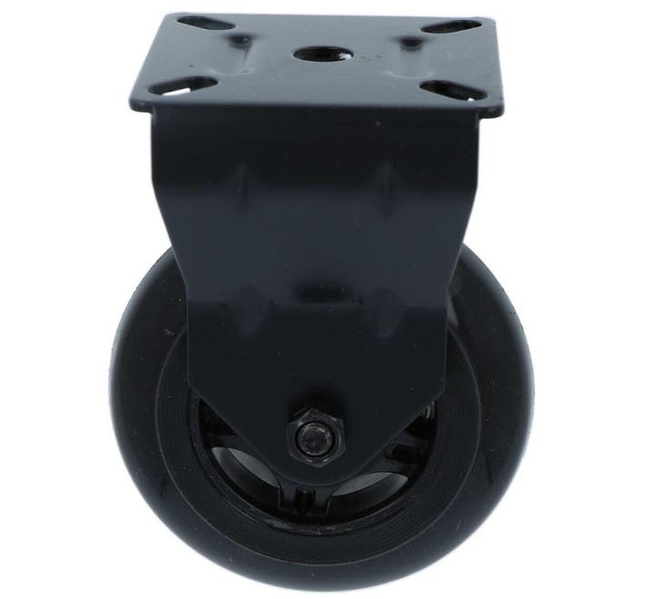 Bok Skatewiel zwart met bevestigingsplaat 75 mm, Doe-het-zelf en Verbouw, Zwenkwielen, Verzenden