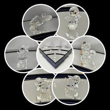 Decoratief ornament (7) - Swarovski - With 6 Crystal Animals