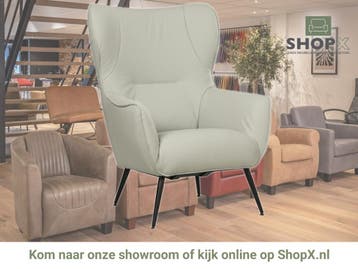 Leren fauteuil Flair - Toledo Perle (lichtgrijs), Huis en Inrichting, Eigentijds, Modern, Retro, Romantisch, Nieuw, Ophalen of Verzenden