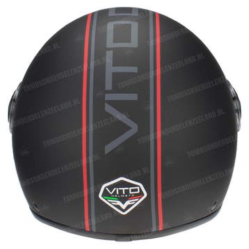Helm Vito Jethelm Loreto Fashion mat zwart, Fietsen en Brommers, Brommerhelmen, Ophalen of Verzenden, Nieuw, Vito