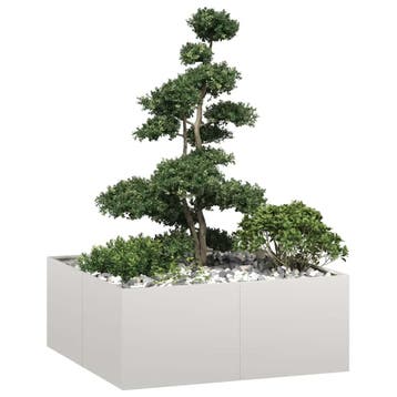 vidaXL Plantenbak 100x100x40 cm roestvrij staal, Tuin en Terras, 100 cm of meer, Verzenden, Nieuw, Metaal
