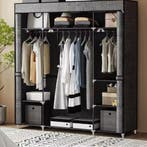 Stoffen Kledingkast met 3 Roedes en 9 Vakken – Vrijstaand, Huis en Inrichting, Kasten | Kledingkasten, Verzenden, Nieuw