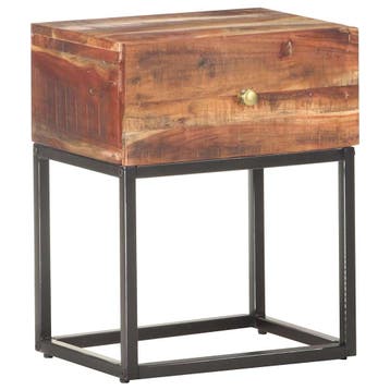 vidaXL Nachtkastje 40x30x50 cm ruw acaciahout, Huis en Inrichting, Kasten | Overige, Verzenden, Nieuw