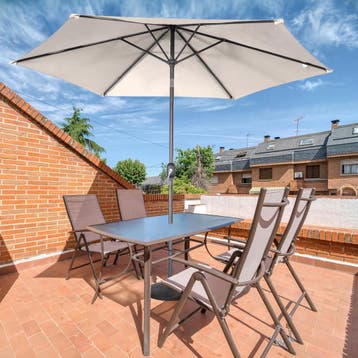 2dekans | Angel Living Parasol - Ø300 cm - Kantelbaar -, Ophalen of Verzenden, Zo goed als nieuw