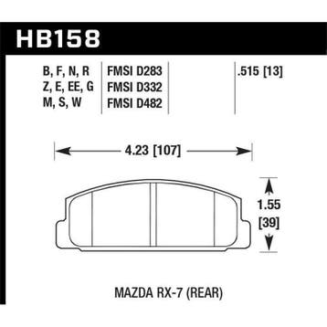 Hawk 2003-2005 Mazda 6 HPS 5.0 Rear Brake Pads, Ophalen of Verzenden, Nieuw
