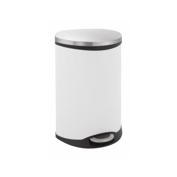 EKO Shell Recycling Bin - Wit/Mat RVS, Verzenden, Nieuw