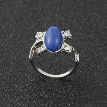 Dames Ring Blauwe Steen - The Vampire Diaries Film Thema Sie, Verzenden, Nieuw