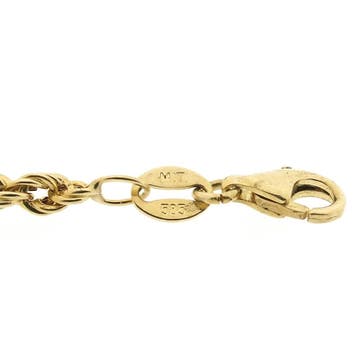 Gouden gedraaide schakelketting, Ophalen of Verzenden, Gebruikt, Goud, Goud