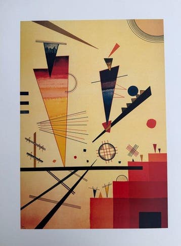 Wassily Kandinsky (1866-1944) - Composition En Rouge, Antiek en Kunst