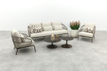 Suns Tosca/Nova stoel-bank loungeset - Rope/Brons | AANVRAAG, Verzenden, Nieuw, Overige materialen, Loungeset