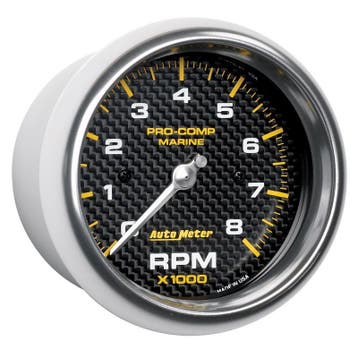 Autometer Marine Carbon Fiber 3-3/8in 8k RPM Tachometer, Ophalen of Verzenden, Nieuw