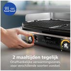 PHILIPS HD6222/90 Grillplaat Zwart, Ophalen of Verzenden, Zo goed als nieuw