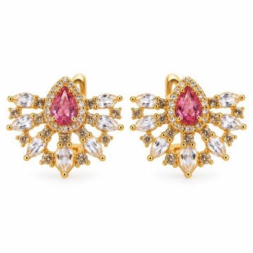 Zonder minimumprijs - Oorbellen Verguld Toermalijn - Topaas, Sieraden, Tassen en Uiterlijk, Nieuw