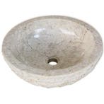 vidaXL Wastafel 40 cm marmer crème, Verzenden, Nieuw