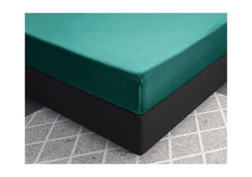 PRIMAVIERA DELUXE Satijnen Hoeslaken Donker Groen - 160 x 22, Nieuw
