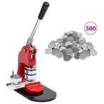 vidaXL Buttonmachine met 500 st buttononderdelen 58 mm, Hobby en Vrije tijd, Verzenden, Nieuw