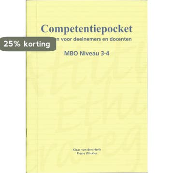 Competentiepocket MBO niveau 3-4 - P. Winkler 9789087710996, Boeken, Verzenden, Gelezen, P. Winkler