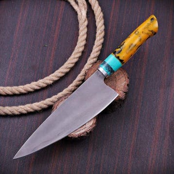 Custom Hand-Forged Premium Chefs Knife - Tafelmes - Staal,